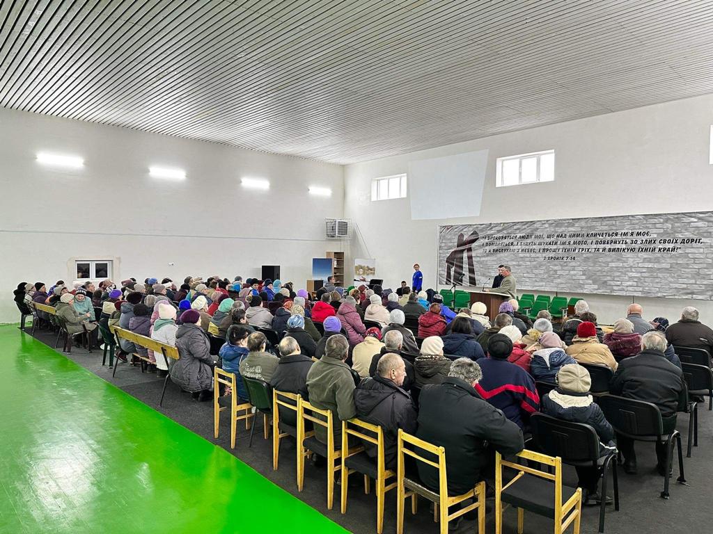 A gathering of the older people in the area