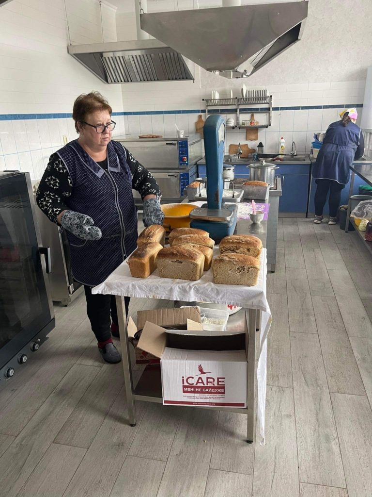 Loaves being prepared in the new bakery