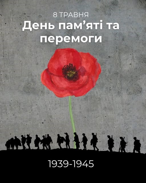 An image showing a large red poppy above a line of soldiers in silhouette against an horizon