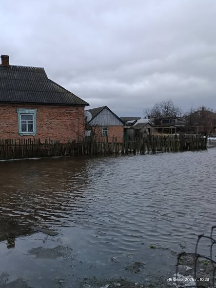 Floodwater surrounds homes in a residential area, highlighting the urgent need for emergency assistance after severe flooding